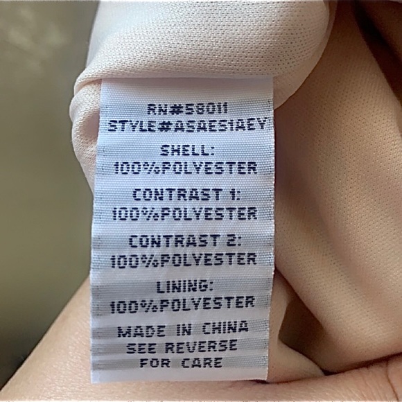 Brand New Sangria Cream Shell dress with Cream Sequins and mesh top size 4 - Picture 7 of 8